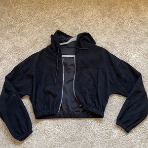 black corduroy cropped jacket